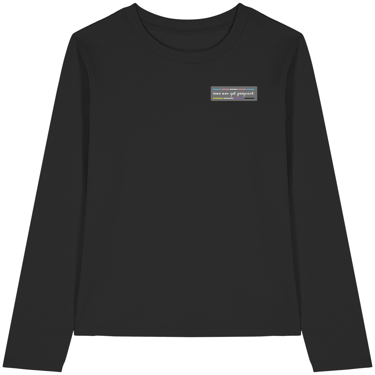 some men get pregnant "Trans Stripes Edition" - Womens Organic Longsleeve T-Shirt