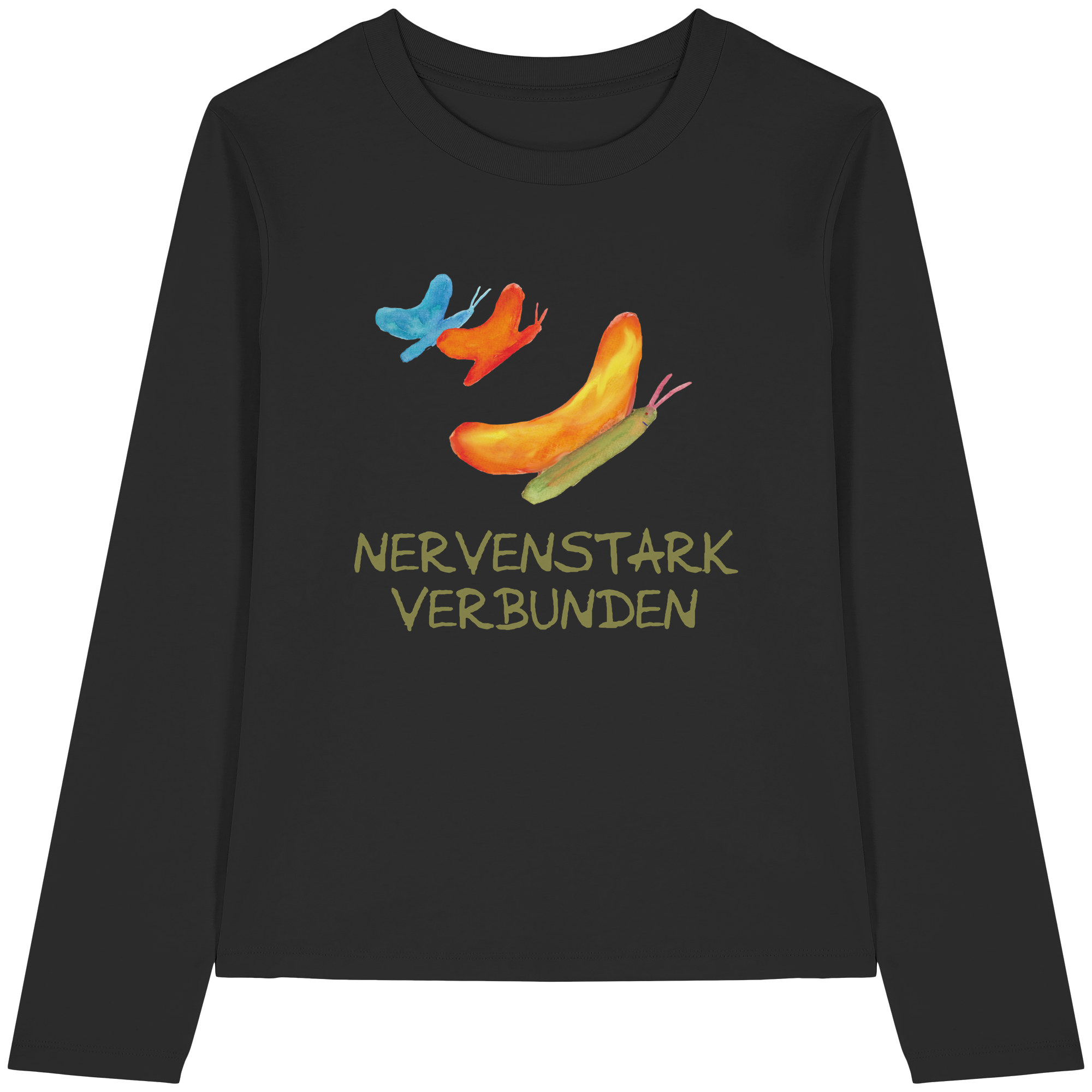 Nervenstark verbunden "Schmetterline Jona Edition" - Womens Organic Longsleeve T-Shirt