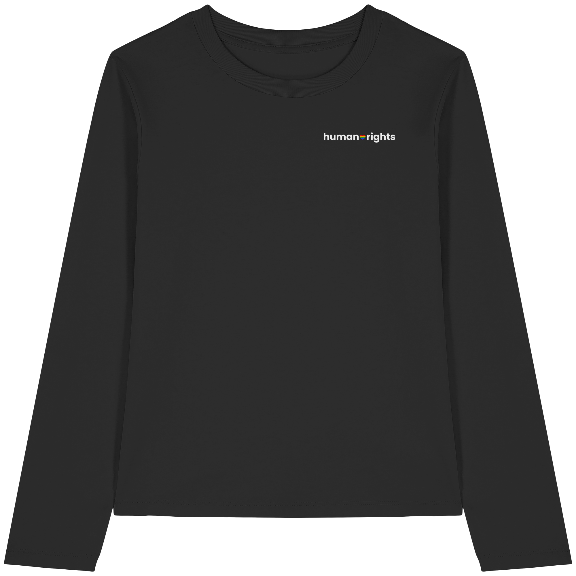 human Rights "Rainbow Heart Edition" - Womens Organic Longsleeve T-Shirt