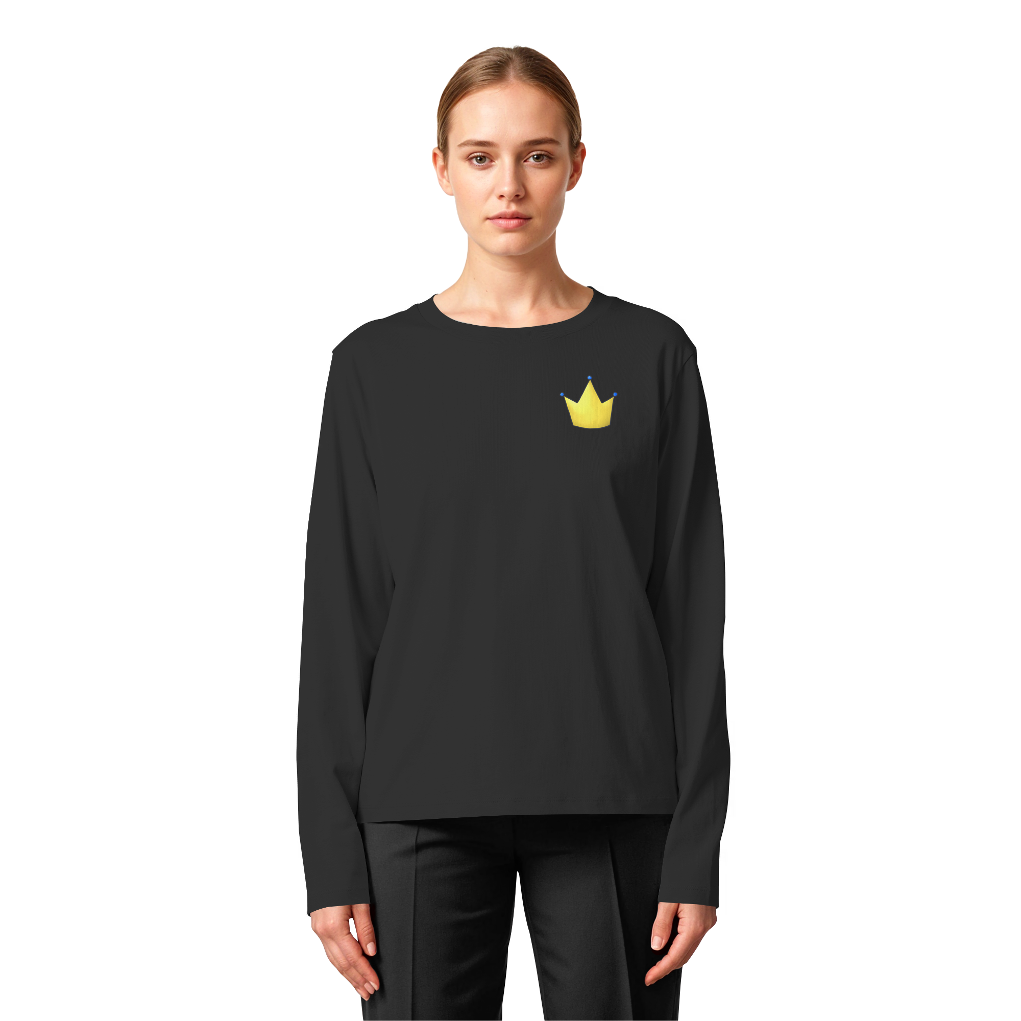 Survivor Queens Logo "Krone Edition" - Womens Organic Longsleeve T-Shirt