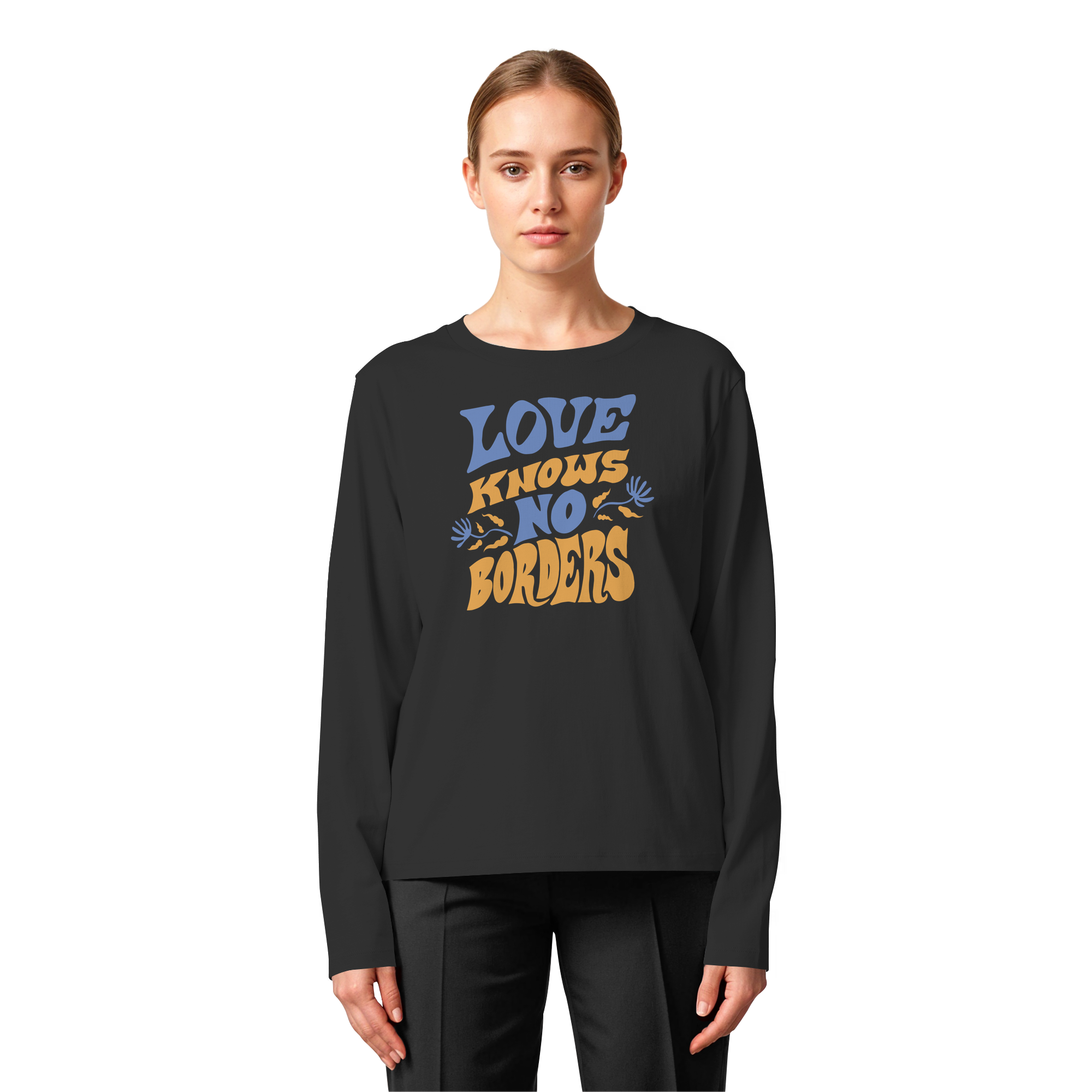 Love Knows No Borders - Womens Organic Longsleeve T-Shirt