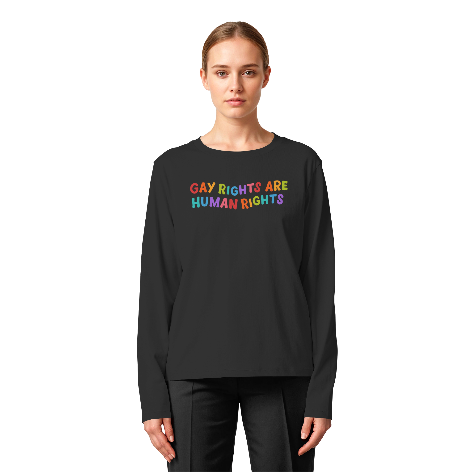 Gay Rights Are Human Rights - Womens Organic Longsleeve T-Shirt