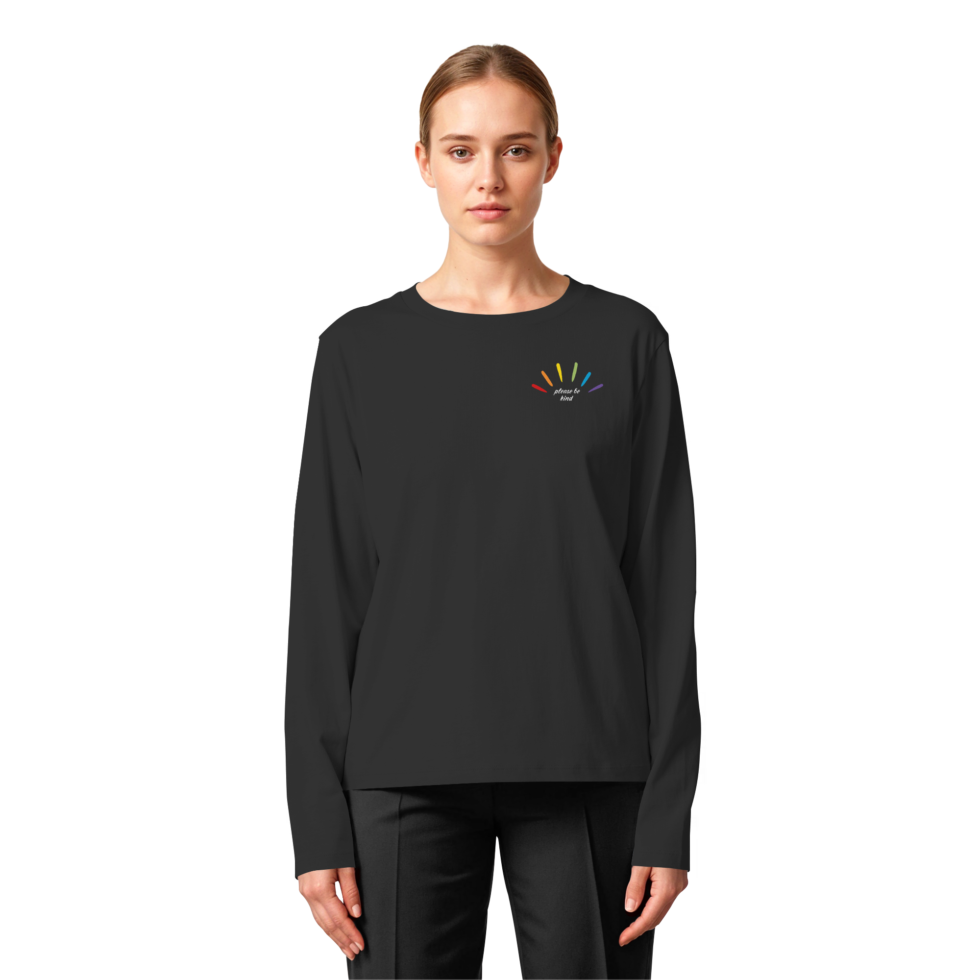 please be kind - Womens Organic Longsleeve T-Shirt