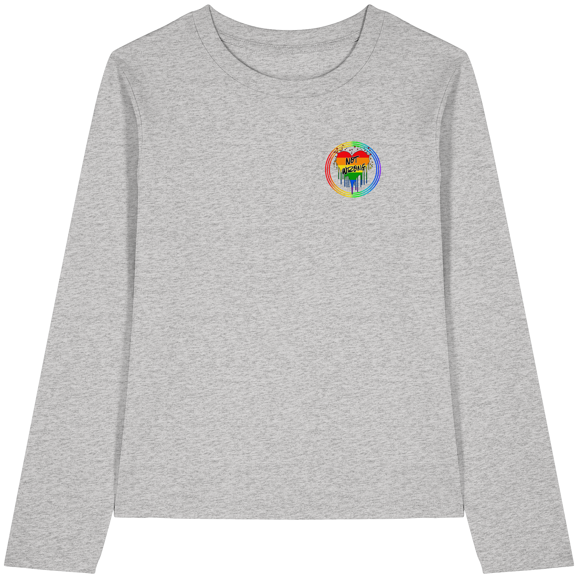 Queer Not Wrong "Regenbogenkreis Edition" - Womens Organic Longsleeve T-Shirt