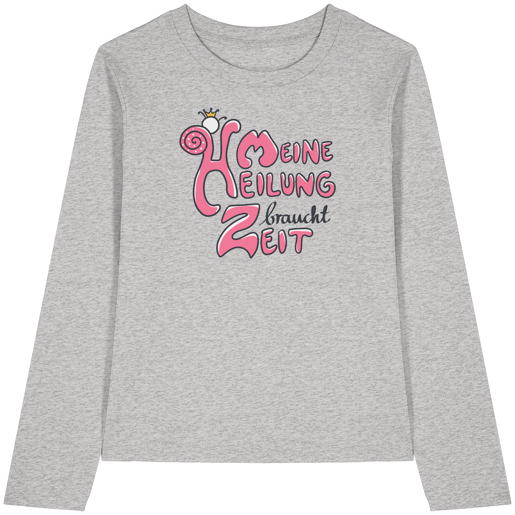 Meine Heilung braucht Zeit "Pinke Edition" - Womens Organic Longsleeve T-Shirt