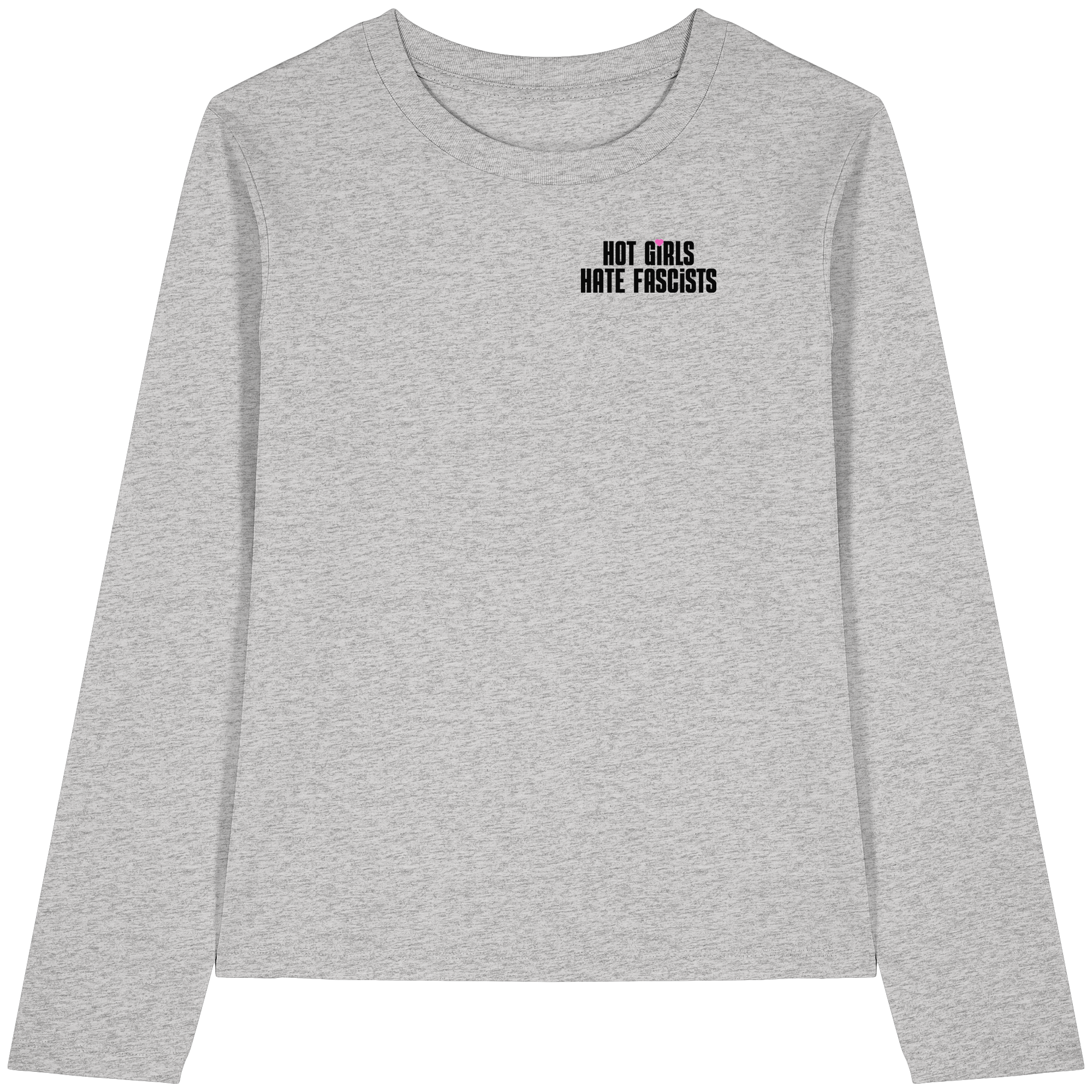 Hot Girls Hate Fascists (hell) - Womens Organic Longsleeve T-Shirt