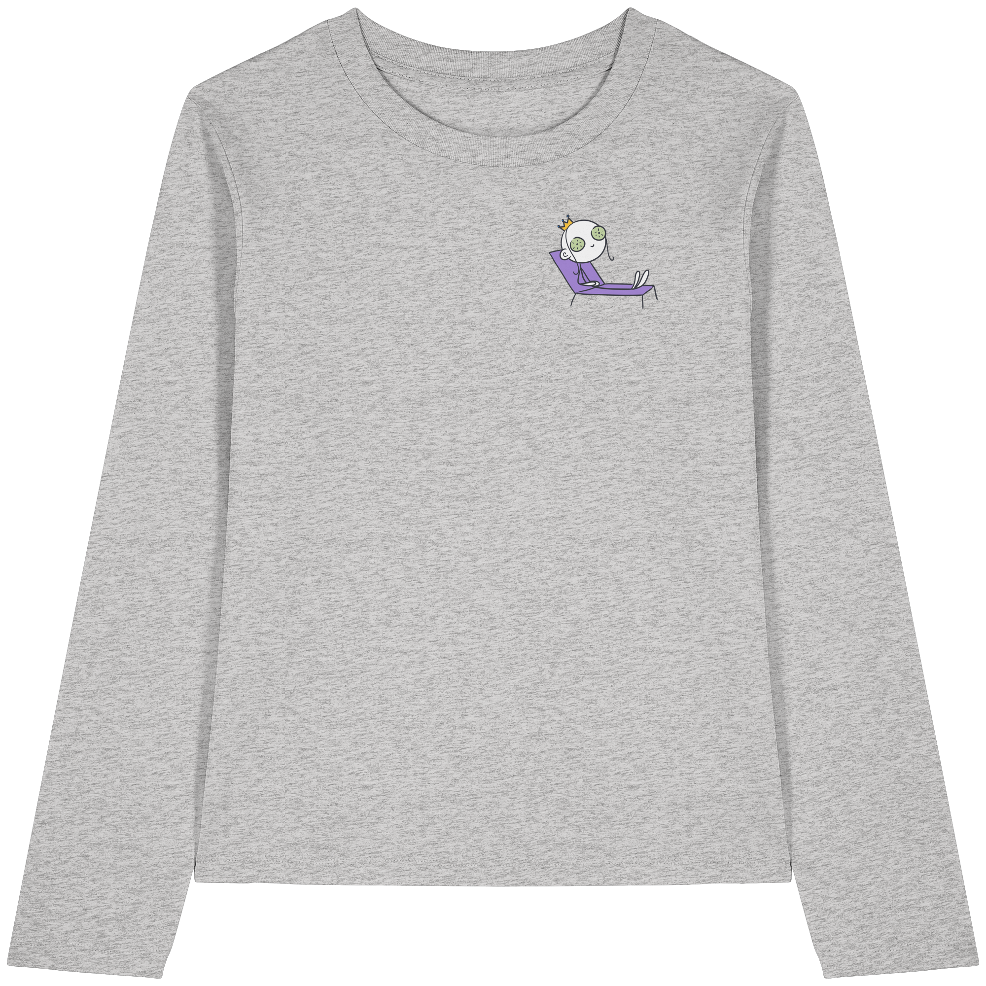 Seelenmännchen "Chill Out Edition" Brustprint - Womens Organic Longsleeve T-Shirt