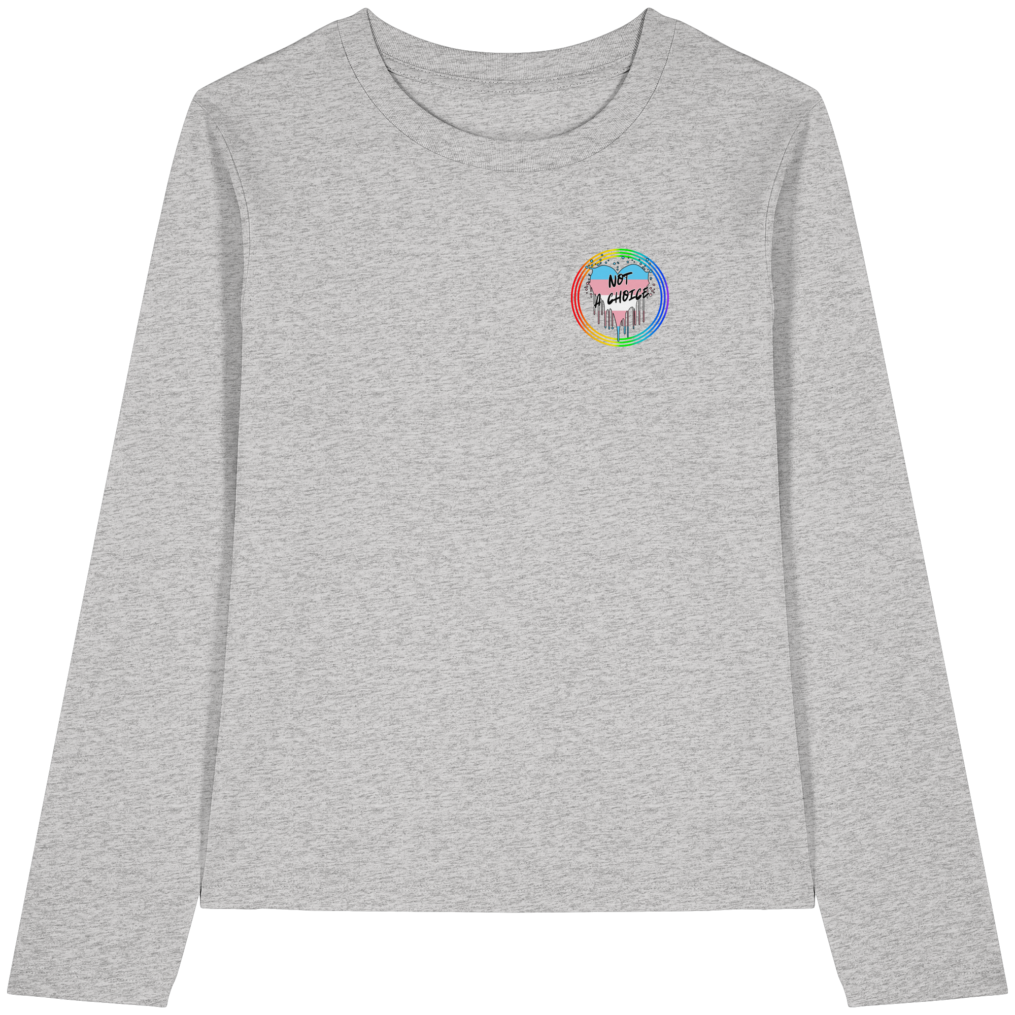 Trans Not a Choice "Regenbogenkreis Edition" - Womens Organic Longsleeve T-Shirt