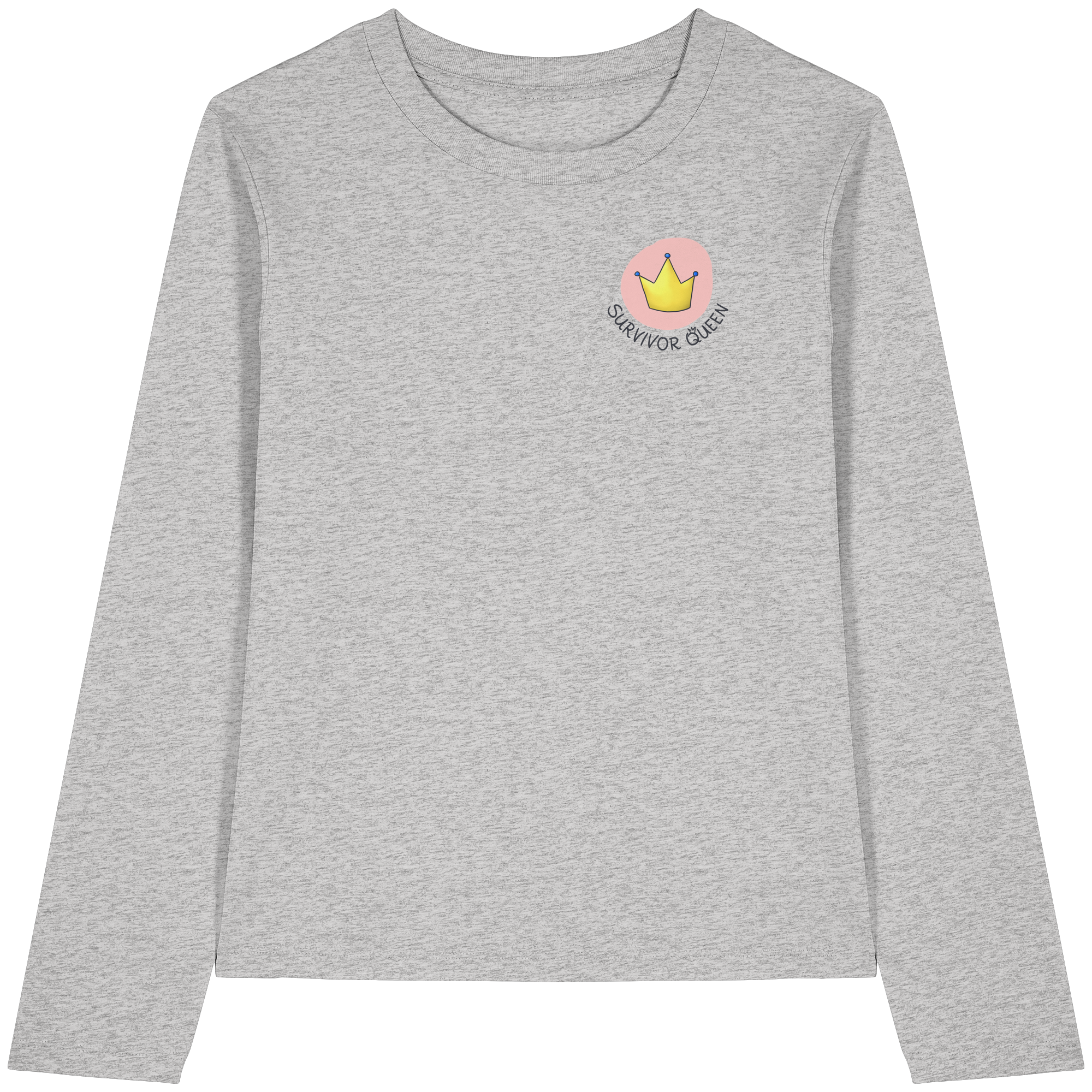 Survivor Queens Logo "Schriftzug Edition" Brustprint (hell) - Womens Organic Longsleeve T-Shirt