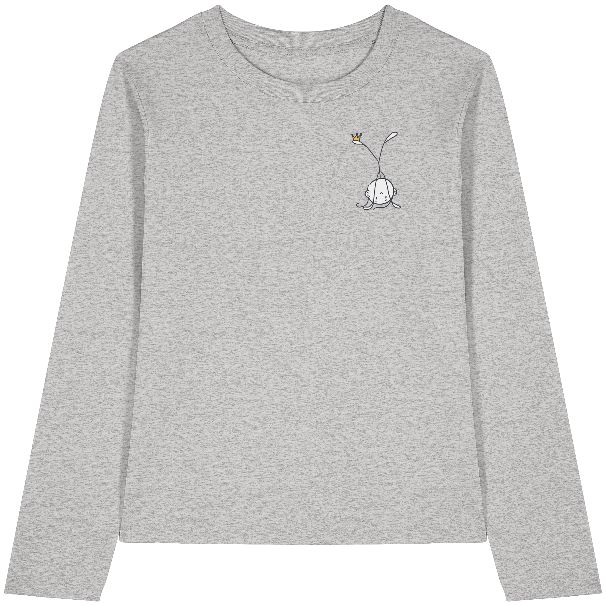 Seelenmännchen "Handstand Edition" Brustprint (hell) - Womens Organic Longsleeve T-Shirt