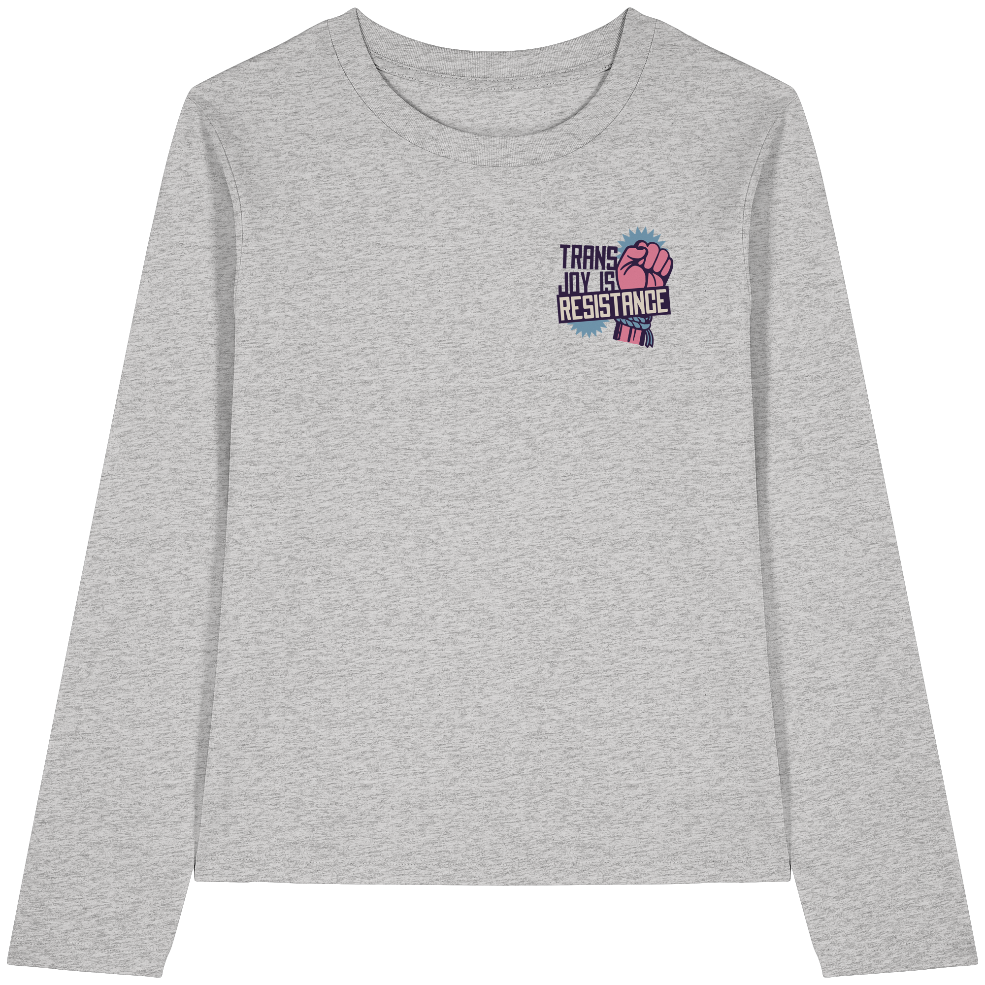Trans Joy Is Resistance "Raised Fist Edition" - Womens Organic Longsleeve T-Shirt