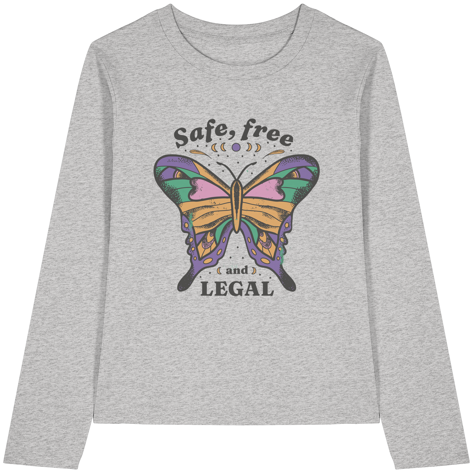Safe Free Legal "Schmetterling Edition" - Womens Organic Longsleeve T-Shirt