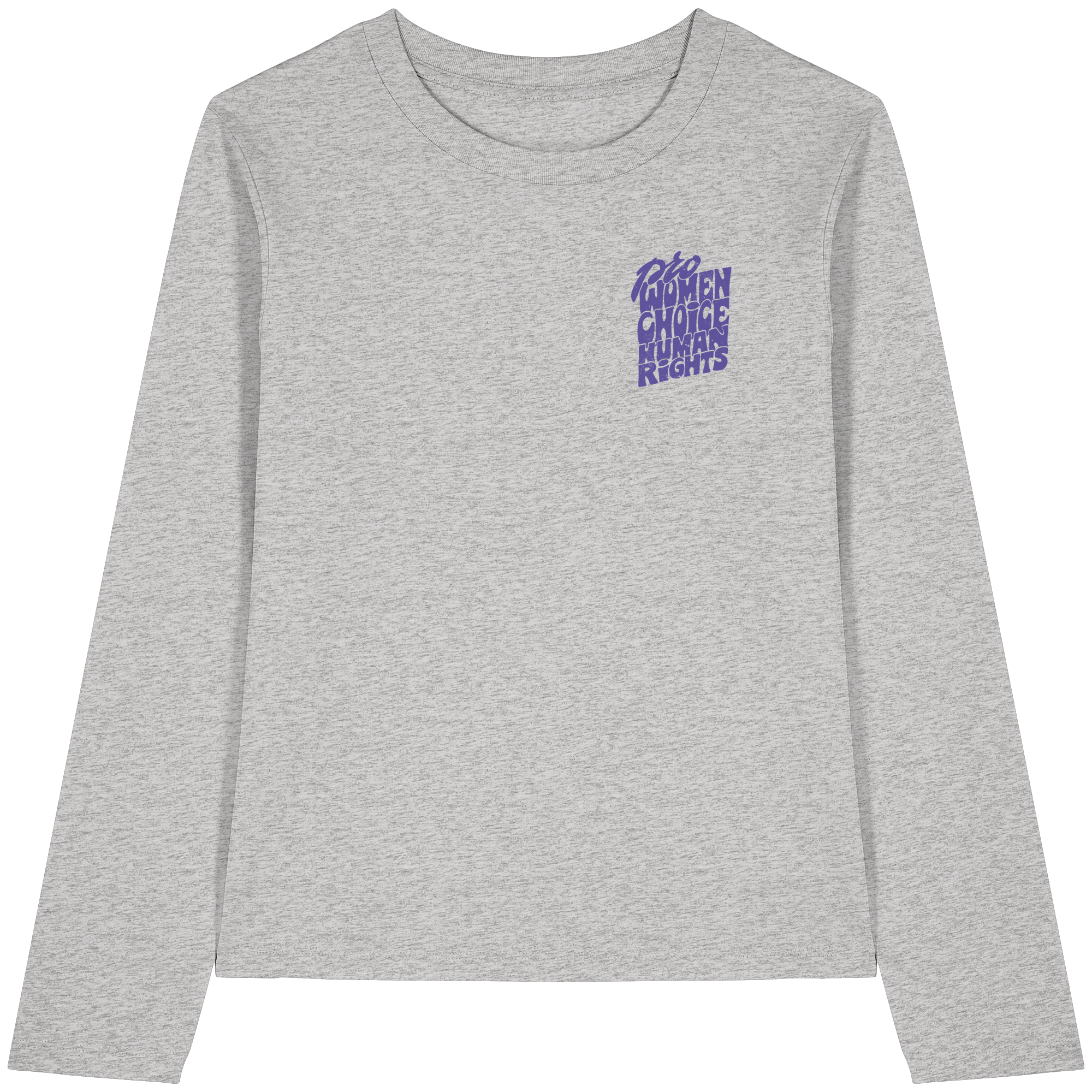 Pro Women Choice Human Rights "Lila Edition" - Womens Organic Longsleeve T-Shirt