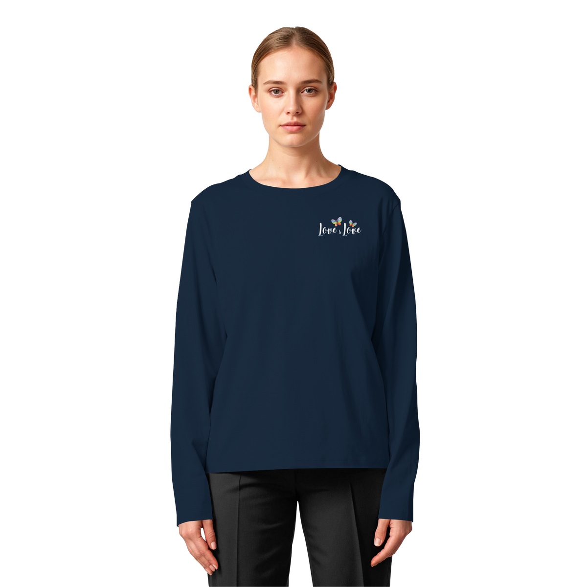Love is Love "Butterfly Edition" - Womens Organic Longsleeve T-Shirt