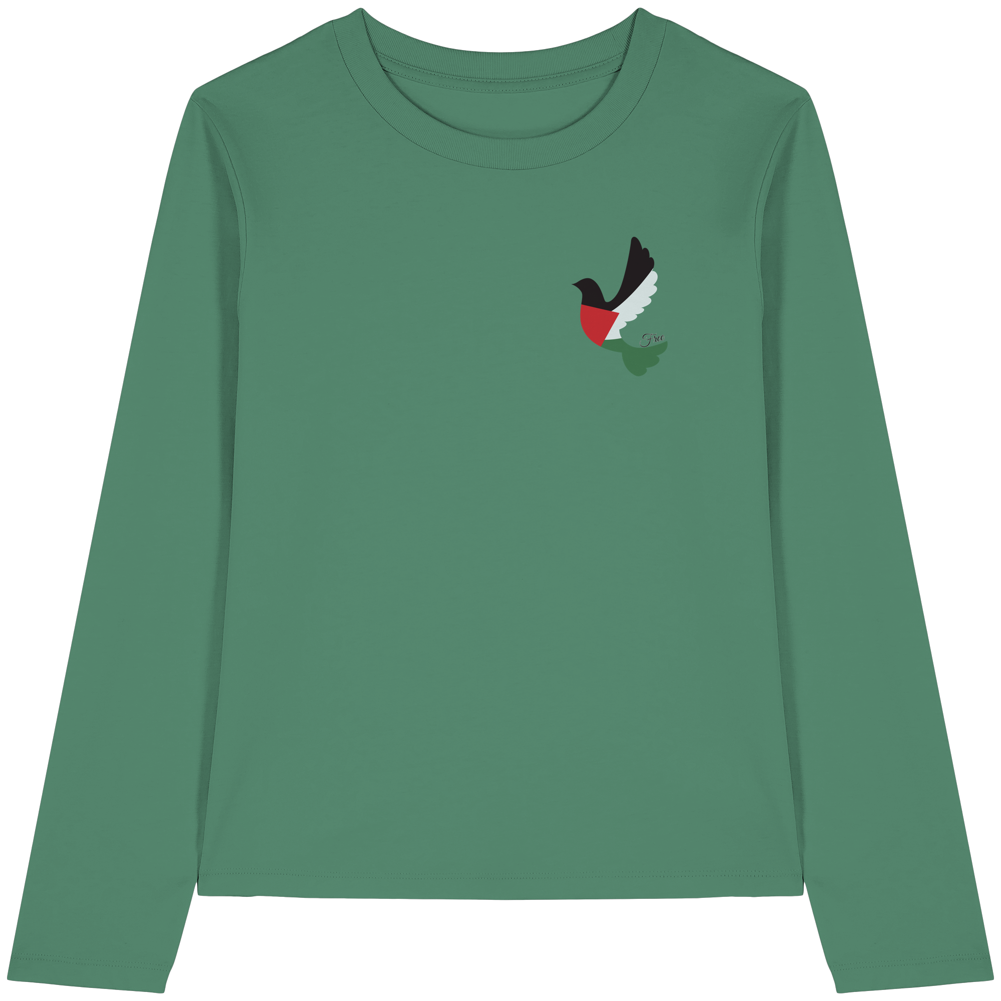 Free Palestine "Unbroken Wings Edition" - Womens Organic Longsleeve T-Shirt