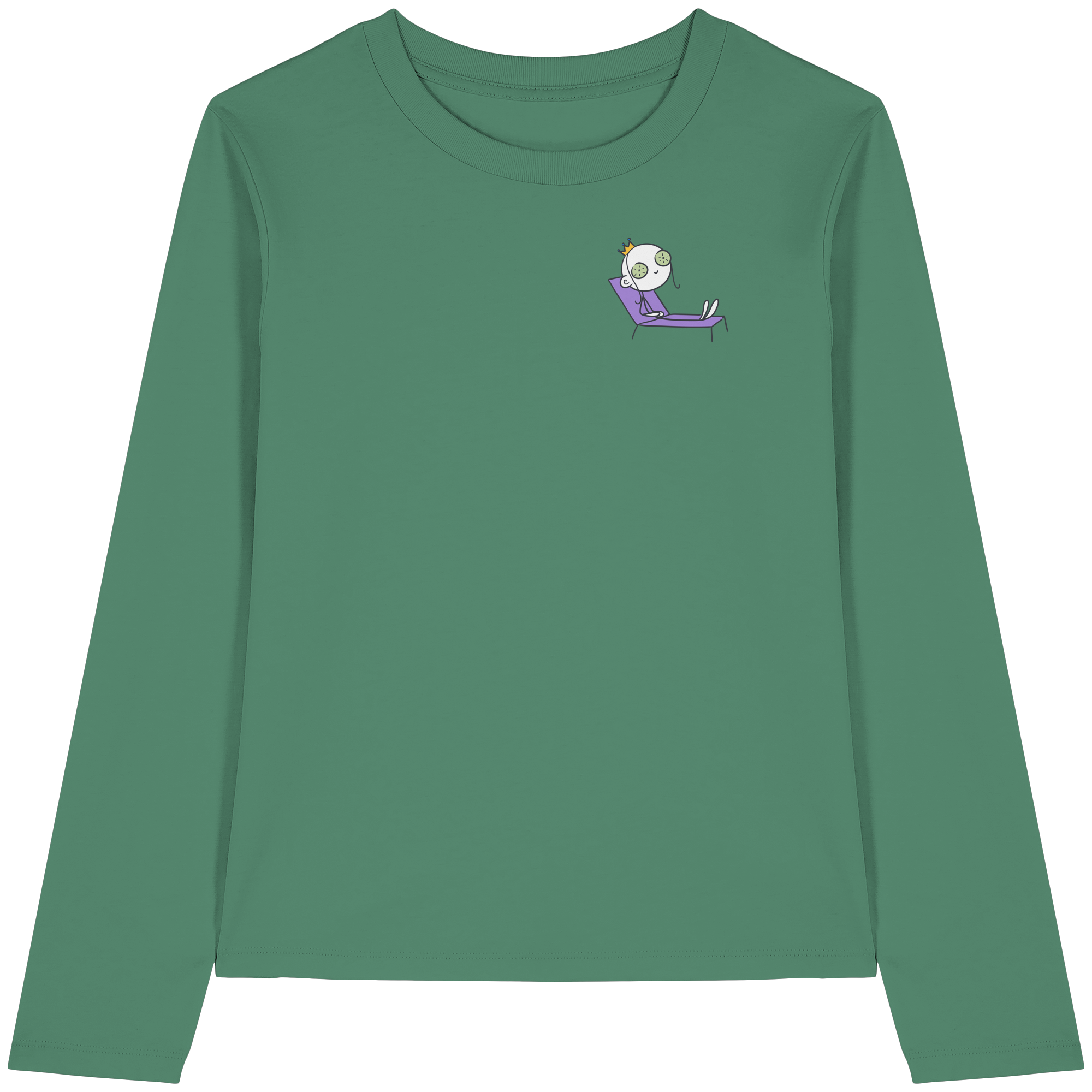 Seelenmännchen "Chill Out Edition" Brustprint - Womens Organic Longsleeve T-Shirt