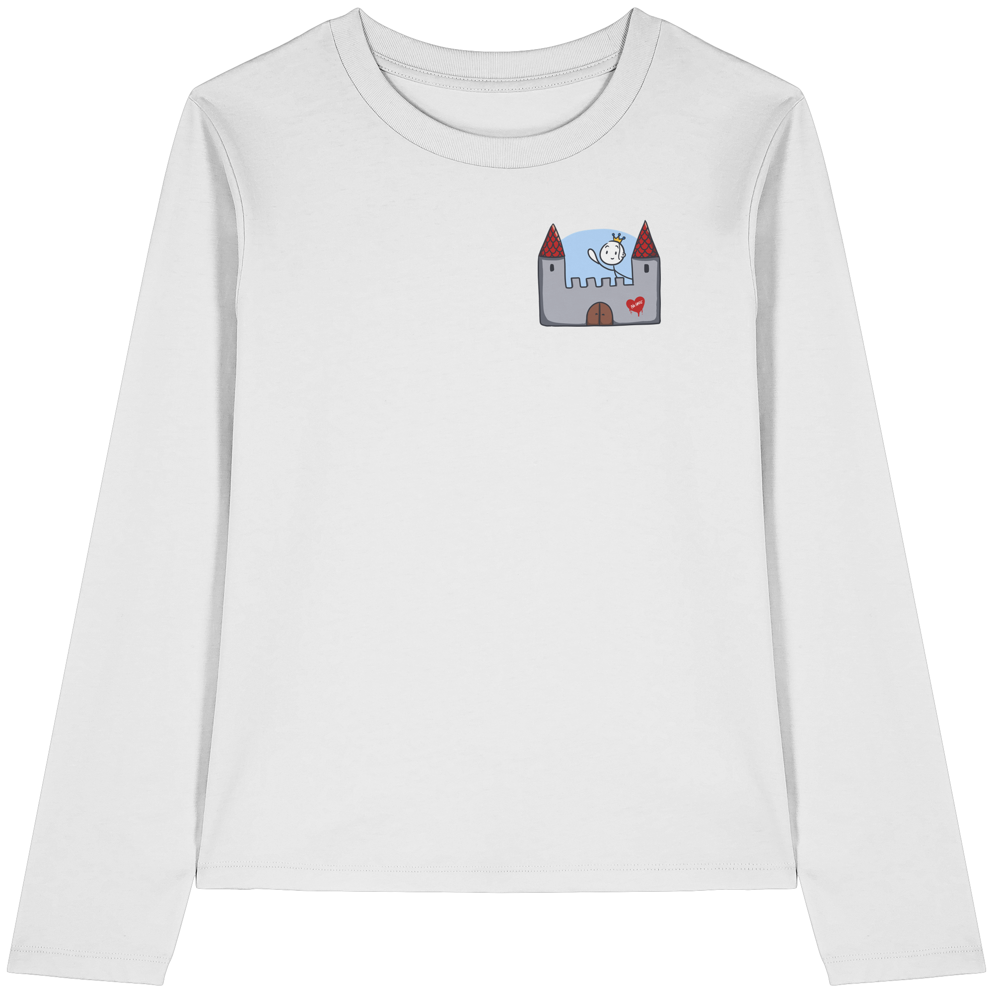 Hier und jetzt bin ich in Sicherheit "Schwarze Edition" Backprint - Womens Organic Longsleeve T-Shirt