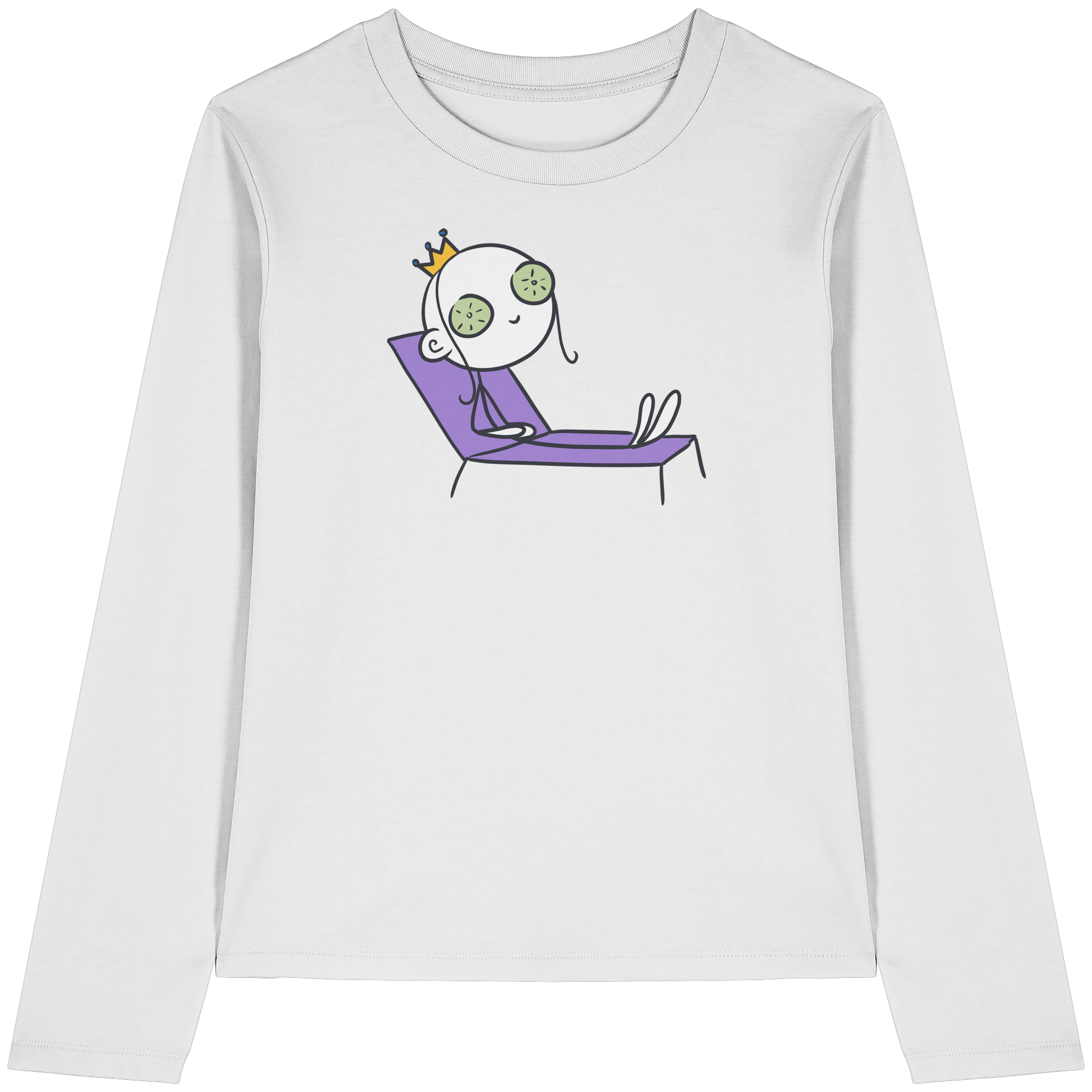 Seelenmännchen "Chill Out Edition" Frontprint - Womens Organic Longsleeve T-Shirt