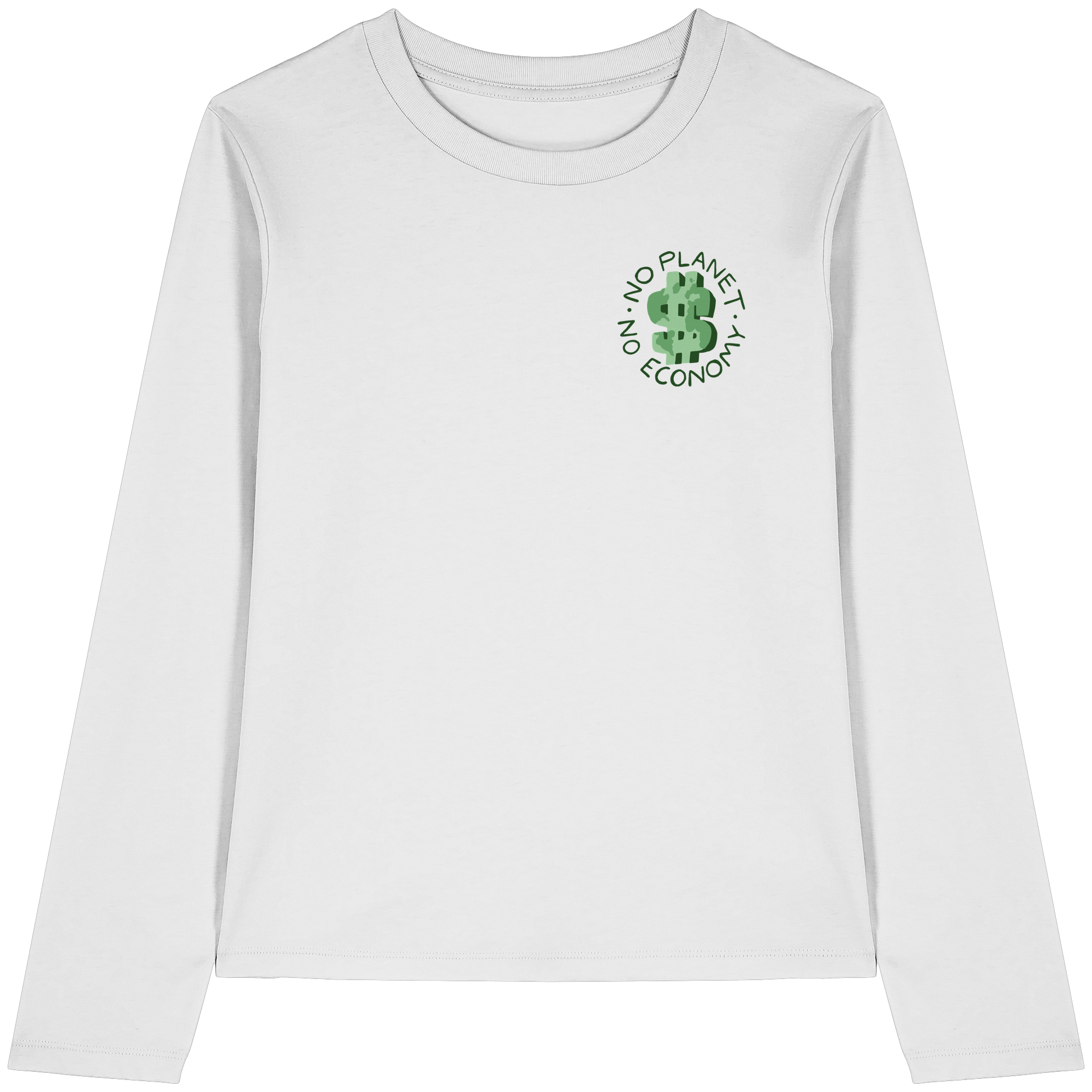 No Planet No Economy - Womens Organic Longsleeve T-Shirt