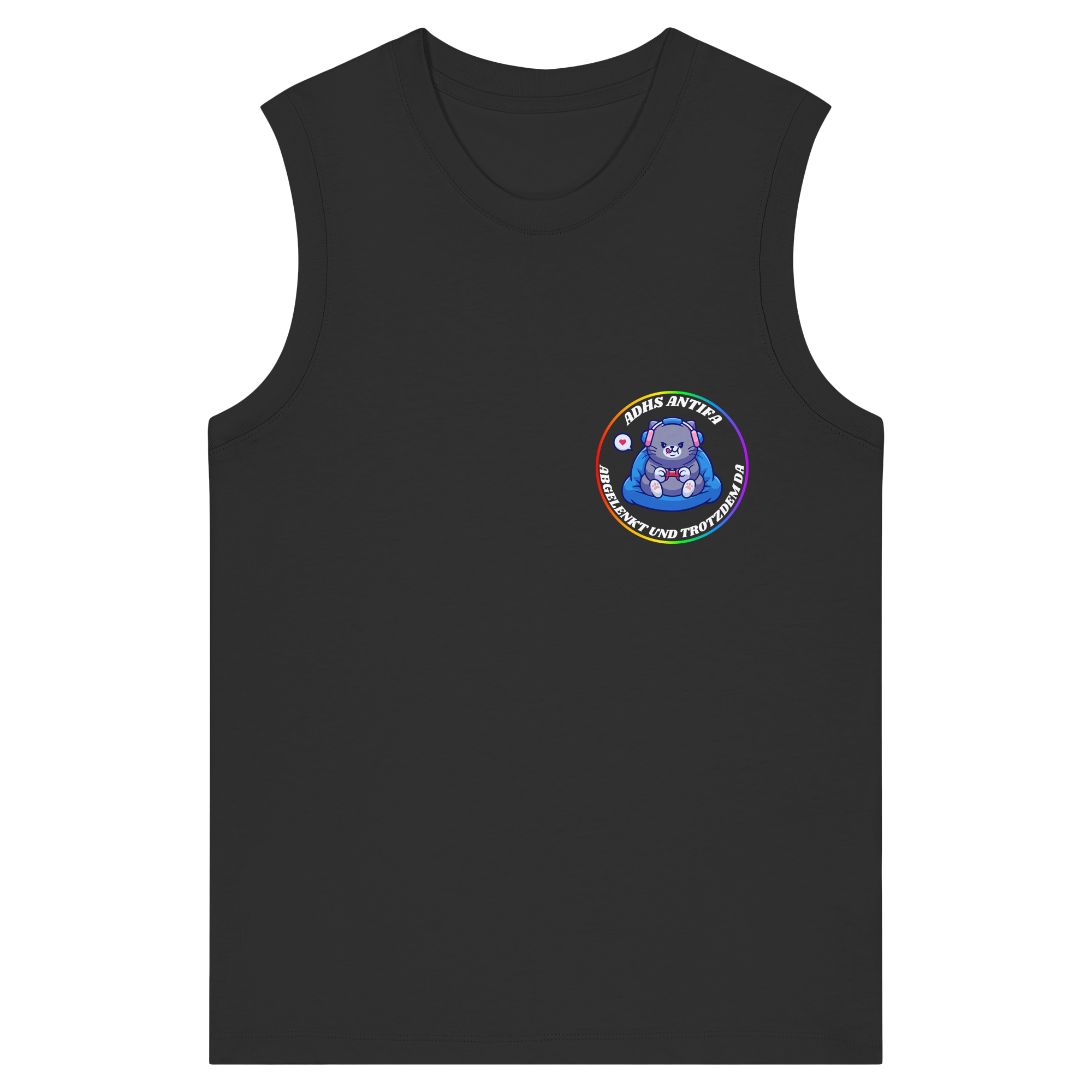 ADHS Antifa: Abgelenkt und trotzdem da "Gamer Cat Edition" - Womens Organic Tank Top