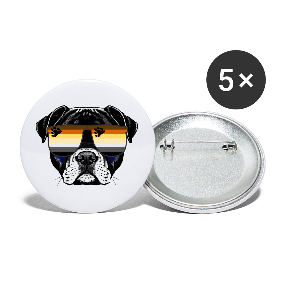 Bären Doggo Buttons klein 5x - weiß