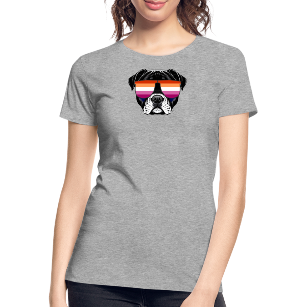 Lesbian Doggo "Frauen" T-Shirt - Grau meliert