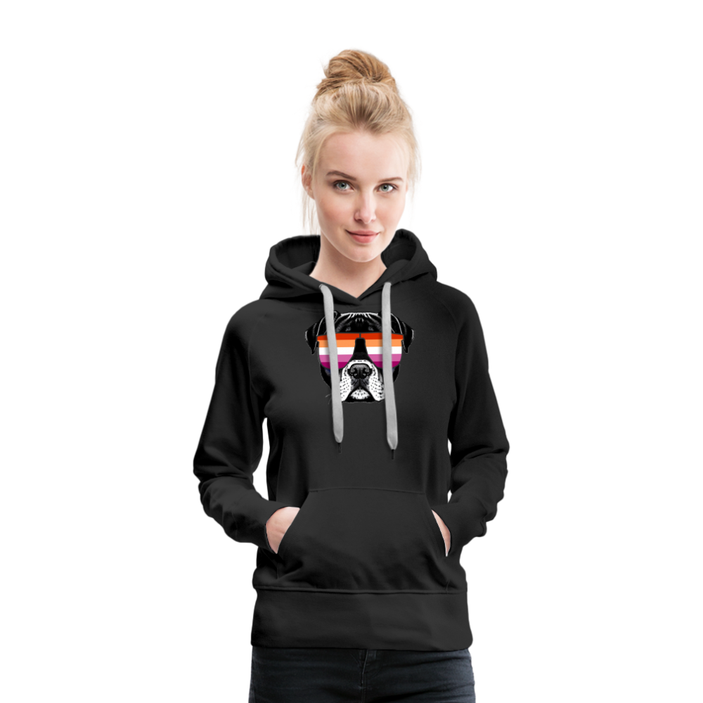 Lesbian Doggo "Frauen" Hoodie - Schwarz