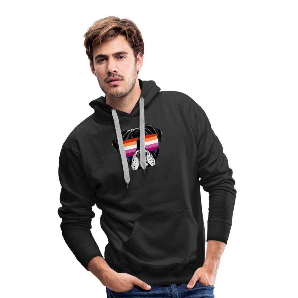 Lesbian Doggo "Männer" Hoodie - Schwarz