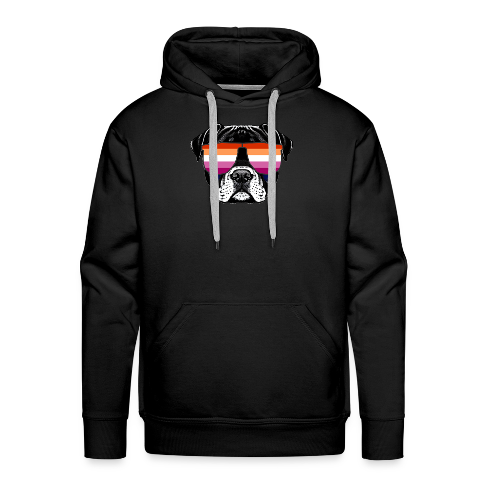 Lesbian Doggo "Männer" Hoodie - Schwarz