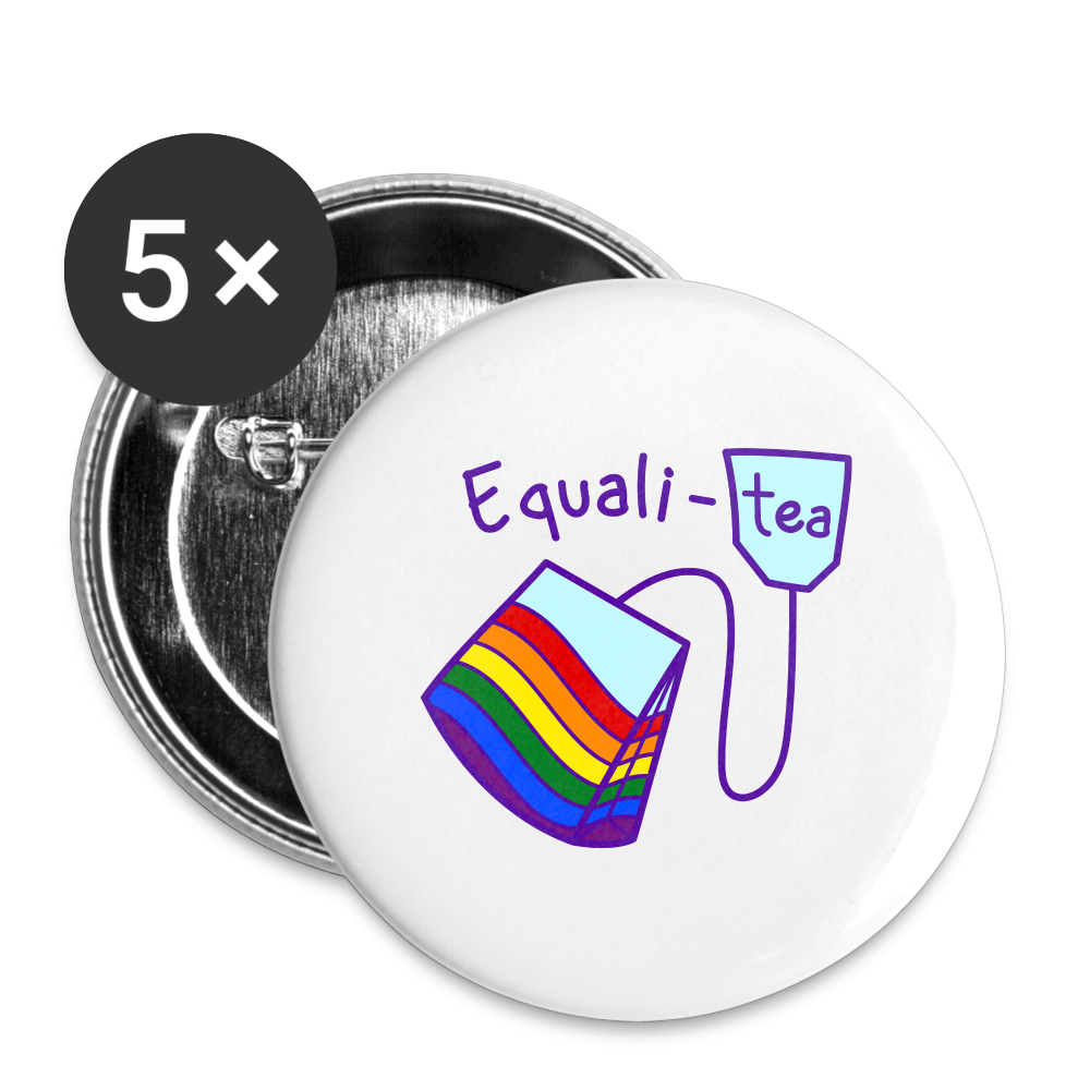 Equalitea Buttons klein 5x - weiß