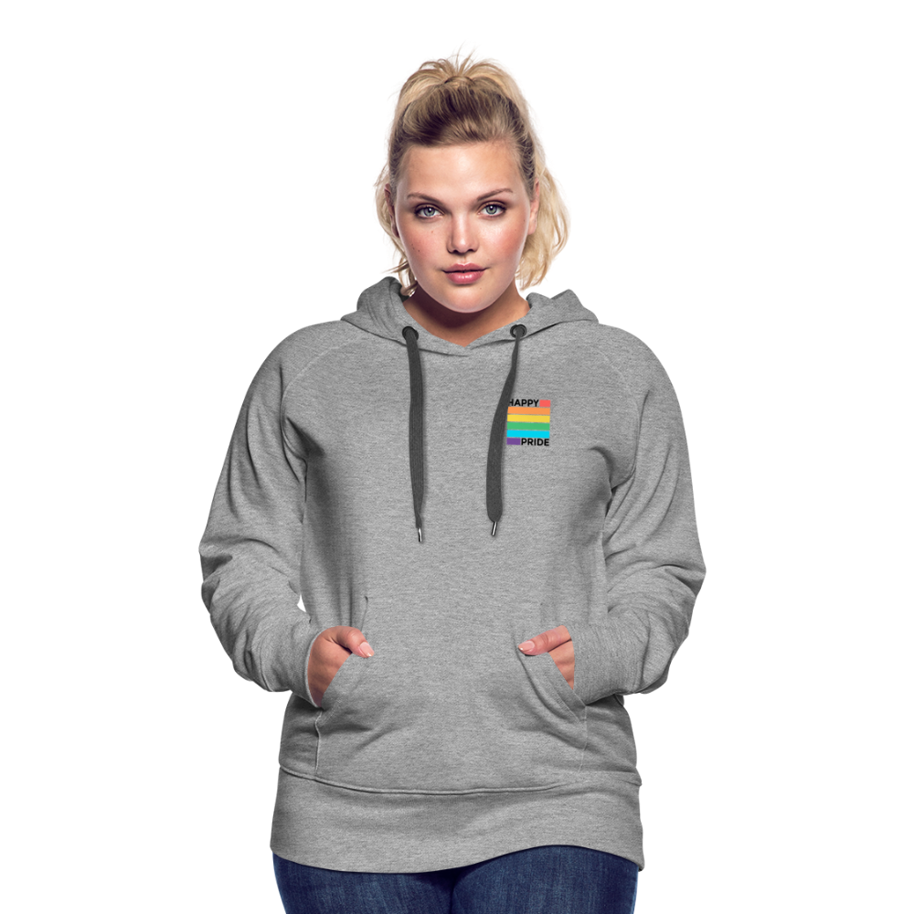 Happy Pride Badge "Frauen" Hoodie - Grau meliert