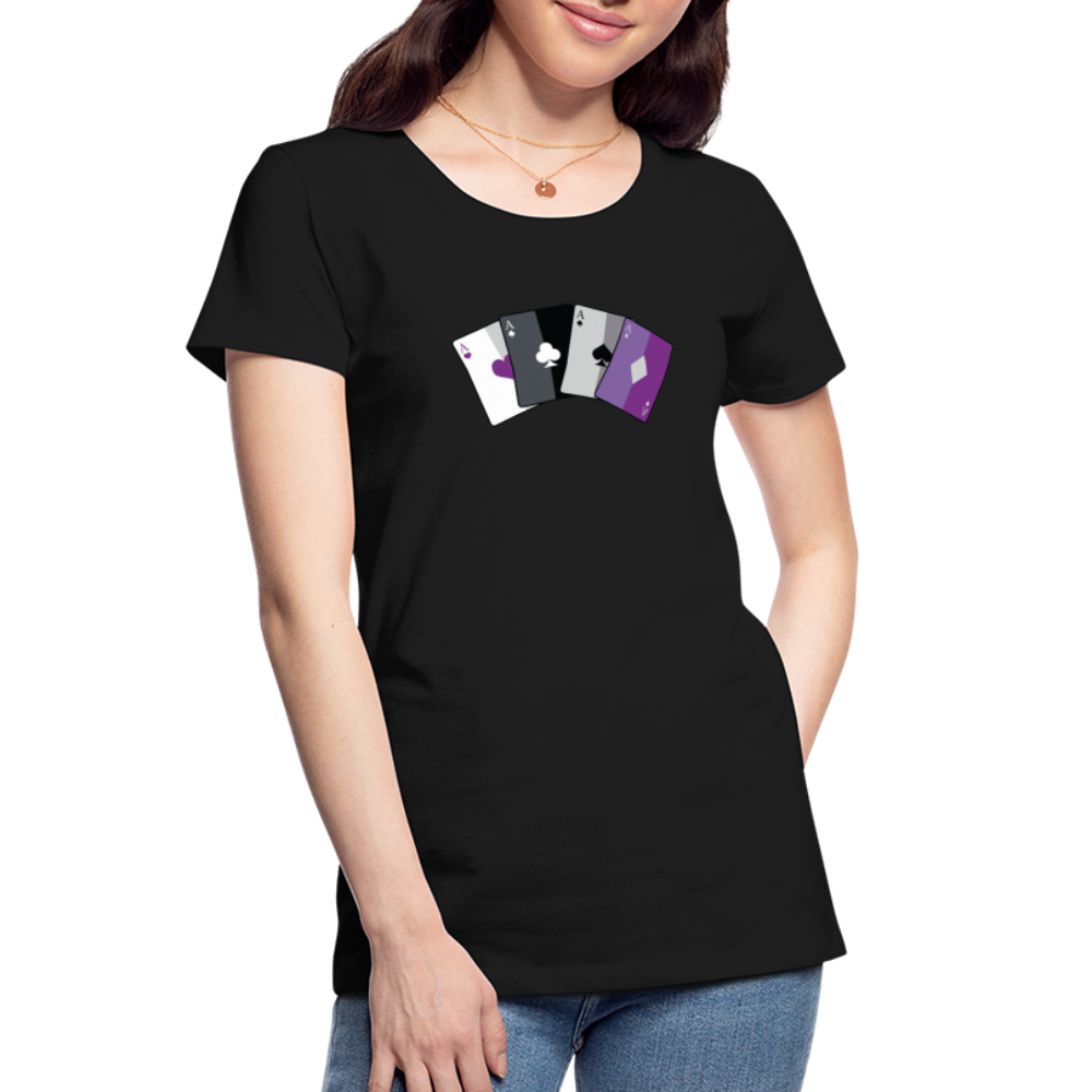 Asexual Spielkarten "Frauen" T-Shirt - Schwarz