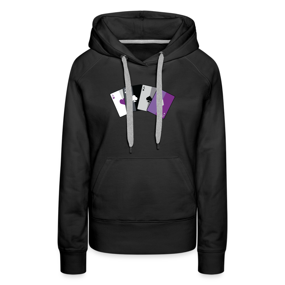 Asexual Spielkarten "Frauen" Hoodie - Schwarz