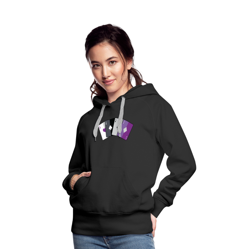 Asexual Spielkarten "Frauen" Hoodie - Schwarz