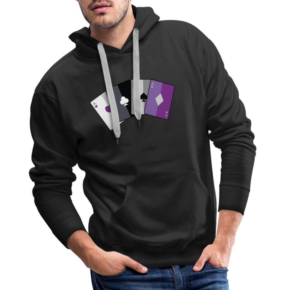 Asexual Spielkarten "Männer" Hoodie - Schwarz