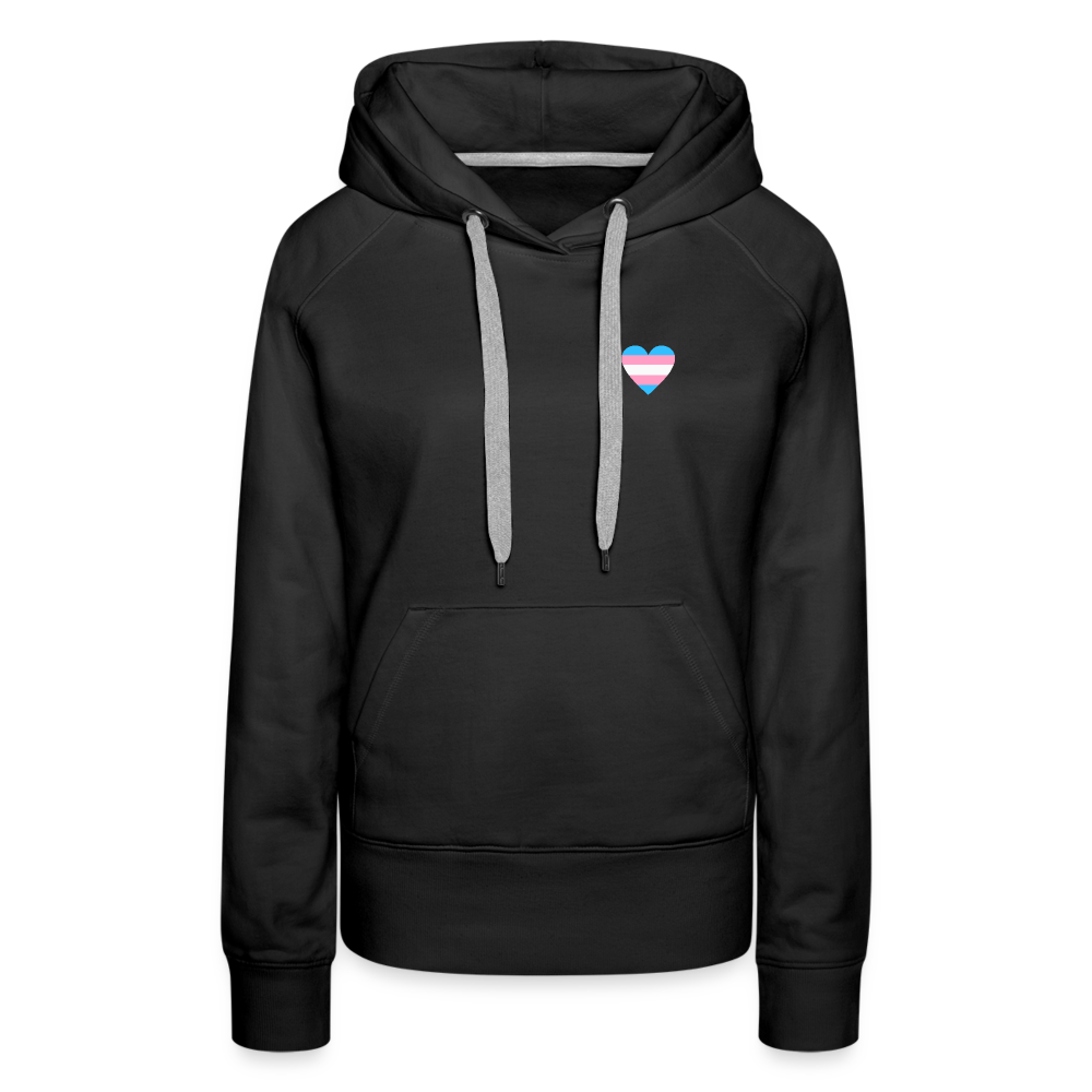 Trans Herz "Frauen" Hoodie - Schwarz