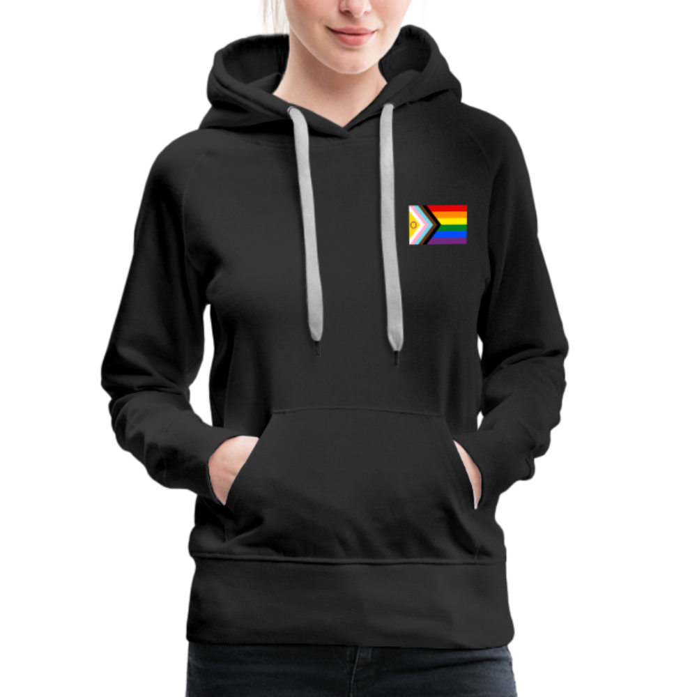 Intersex Inclusive Progress Pride Flag "Frauen" Hoodie - Schwarz
