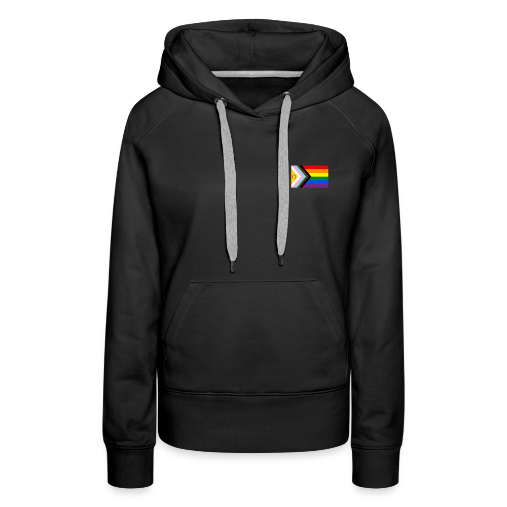 Intersex Inclusive Progress Pride Flag "Frauen" Hoodie - Schwarz