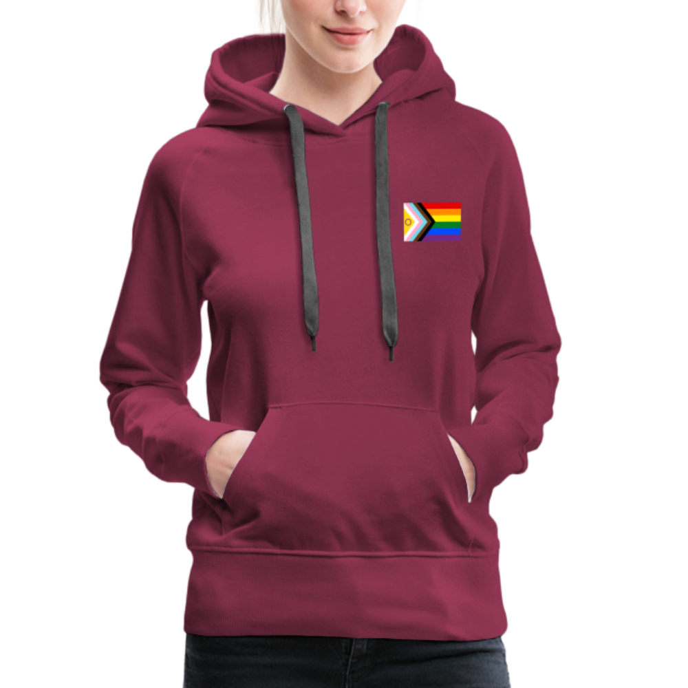 Intersex Inclusive Progress Pride Flag "Frauen" Hoodie - Bordeaux