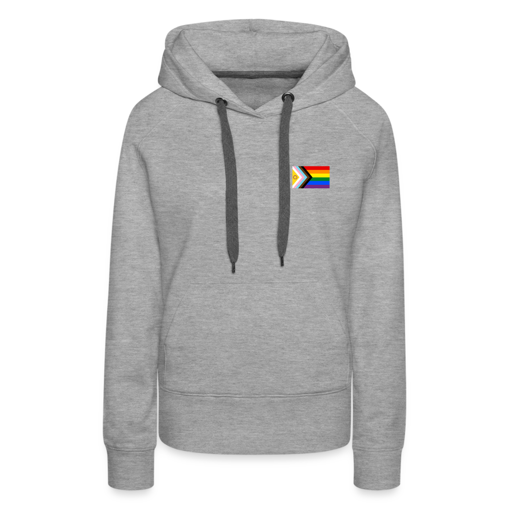 Intersex Inclusive Progress Pride Flag "Frauen" Hoodie - Grau meliert