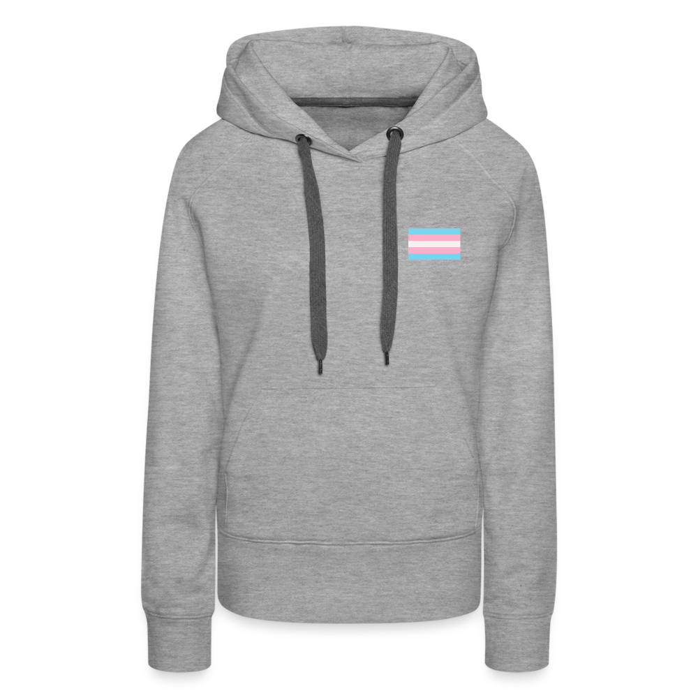 Trans Pride Flag "Frauen" Hoodie - Grau meliert