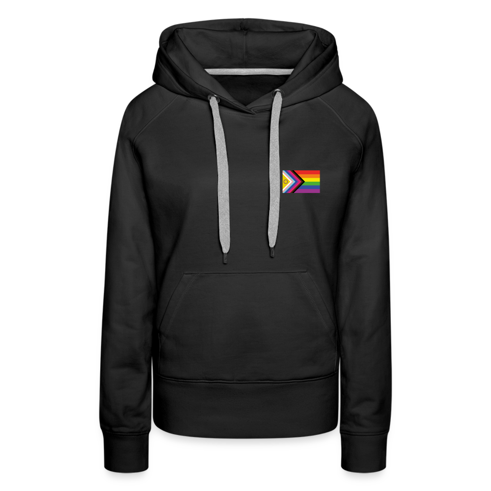 Bi+ Inklusive Progress Pride Flag "Frauen" Hoodie - Schwarz