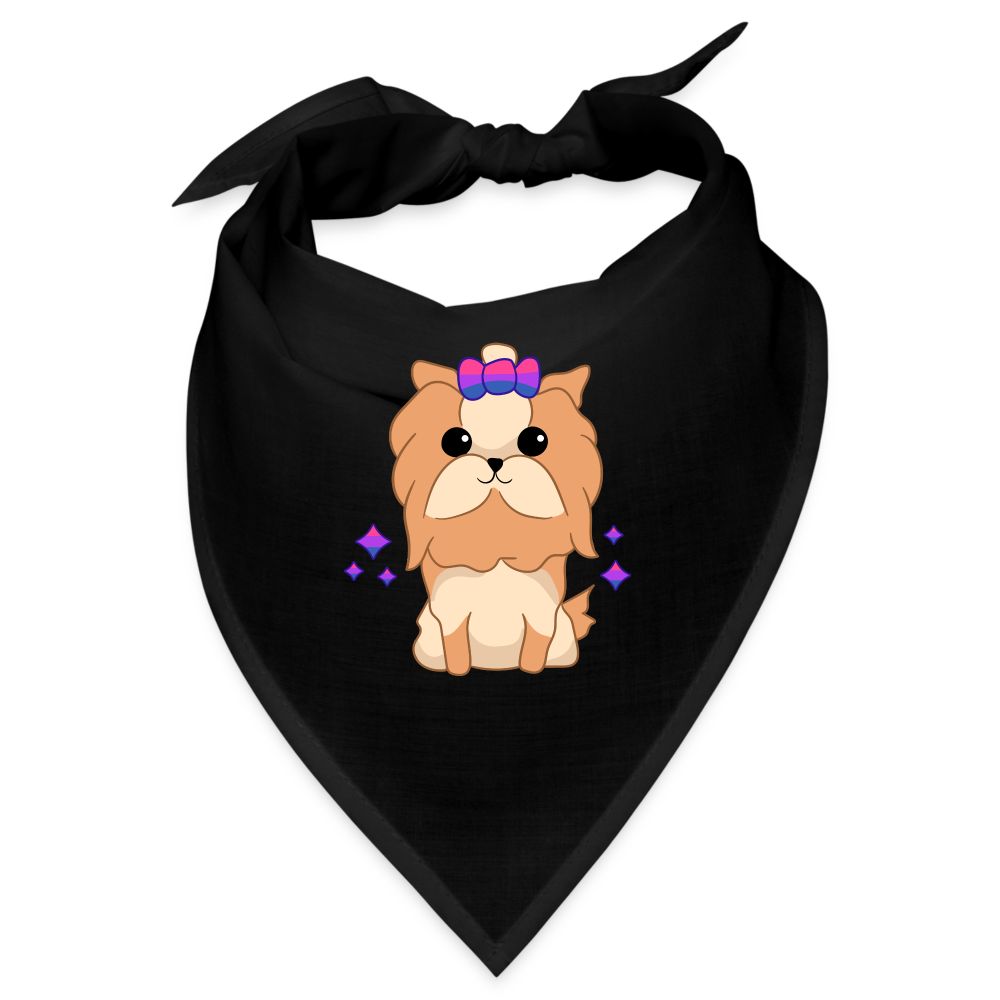 Cute Bisexual Dog Bandana - Schwarz