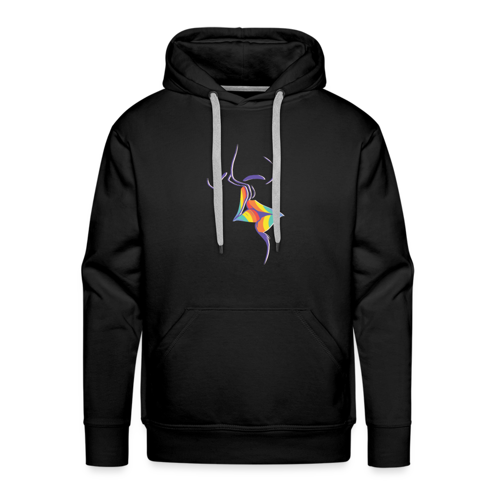 Regenbogenkuss "Männer" Hoodie - Schwarz