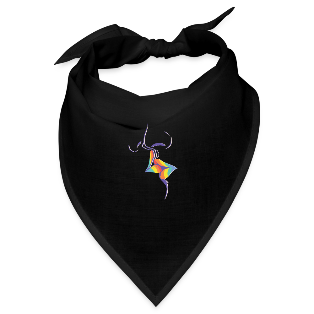 Regenbogenkuss Bandana - Schwarz