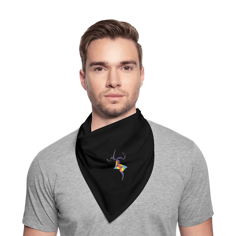 Regenbogenkuss Bandana - Schwarz