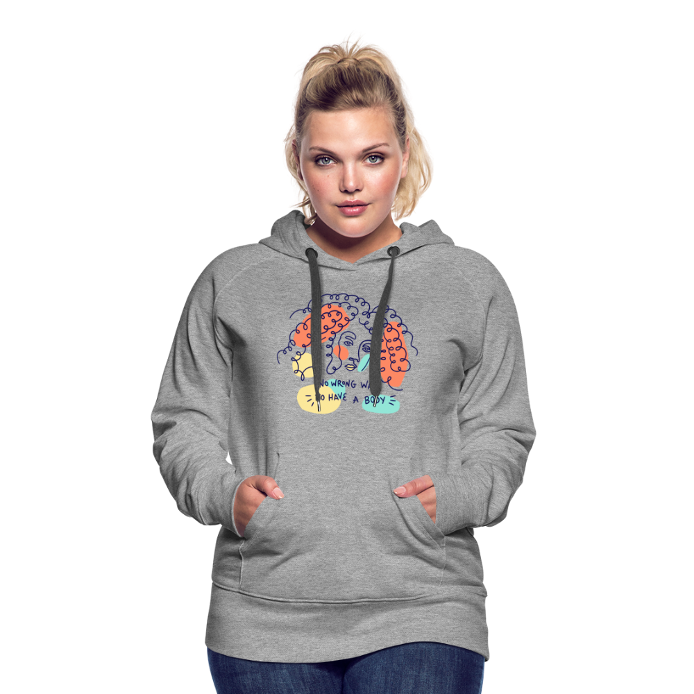 No Wrong Way to have a Body "Frauen" Hoodie - Grau meliert