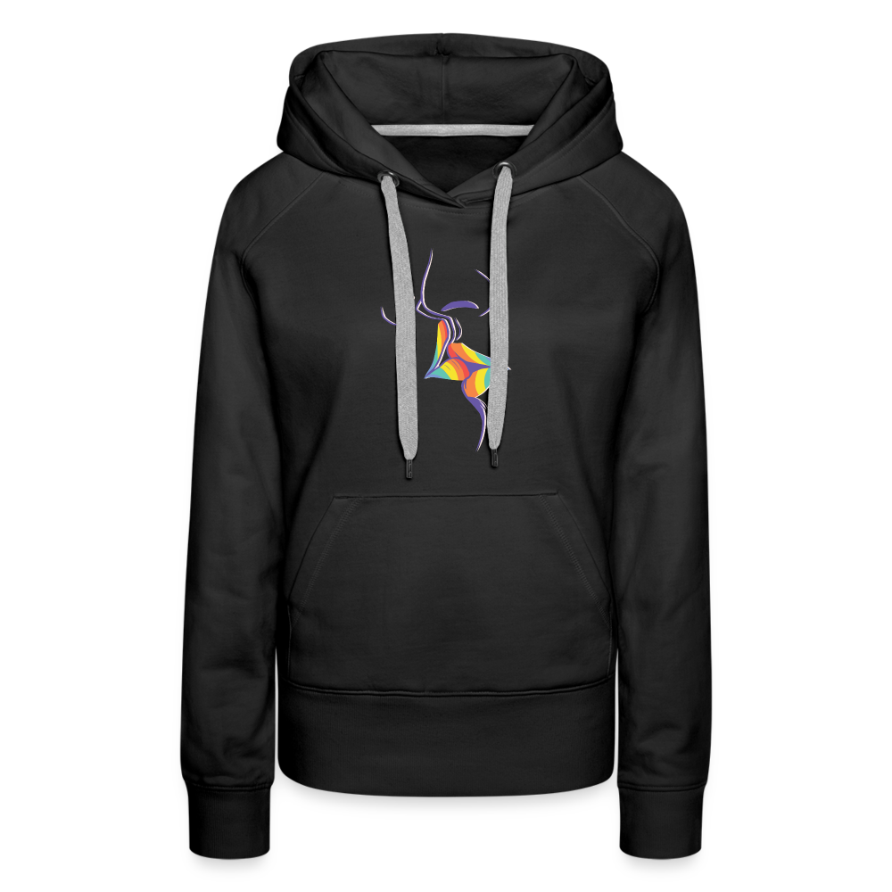 Regenbogenkuss "Frauen" Hoodie - Schwarz