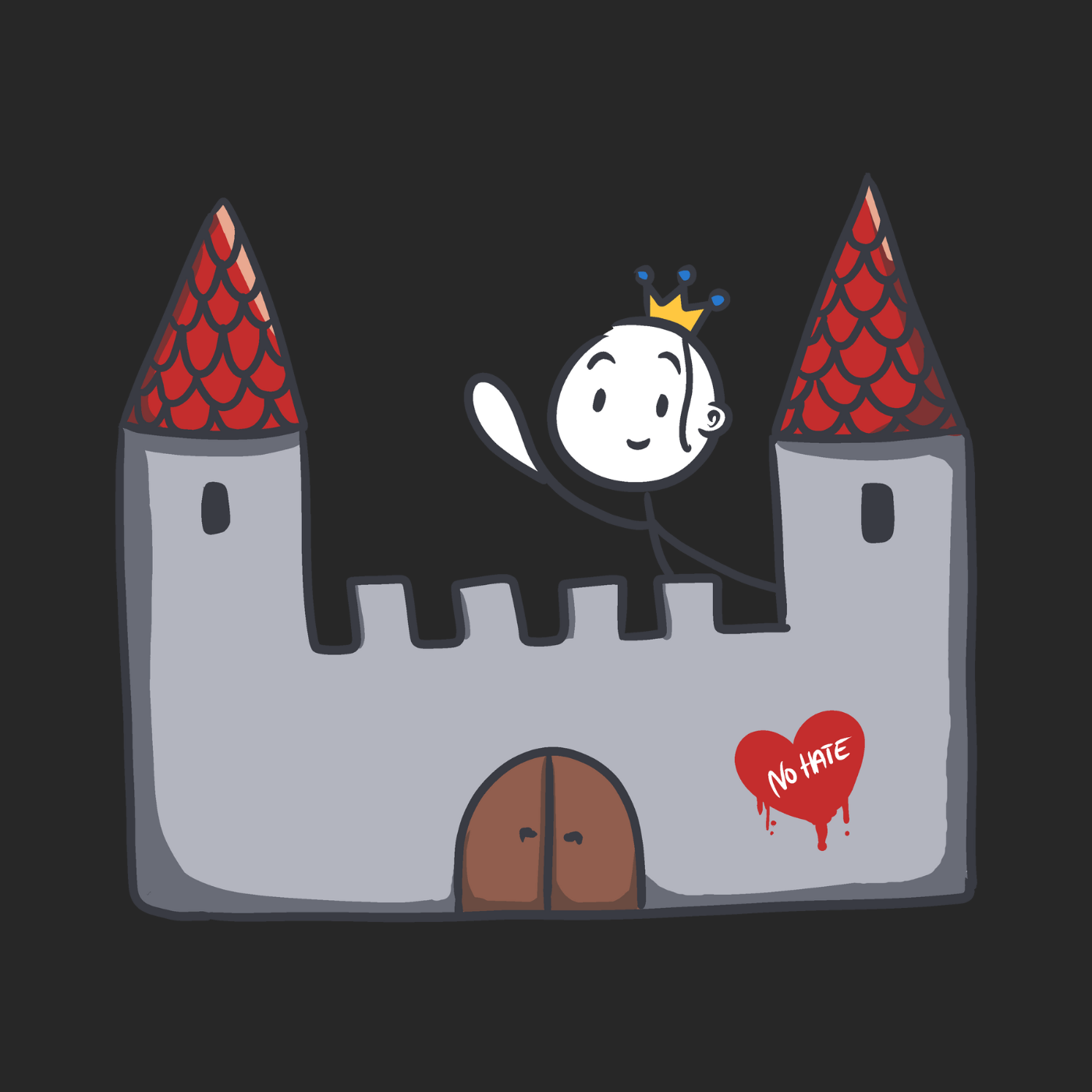 Seelenmännchen "Schloss Edition" Frontprint (dunkel)