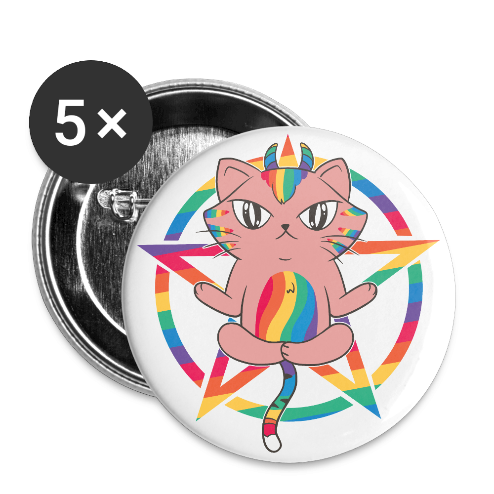 Pentacat - Buttons klein 5x - Weiß